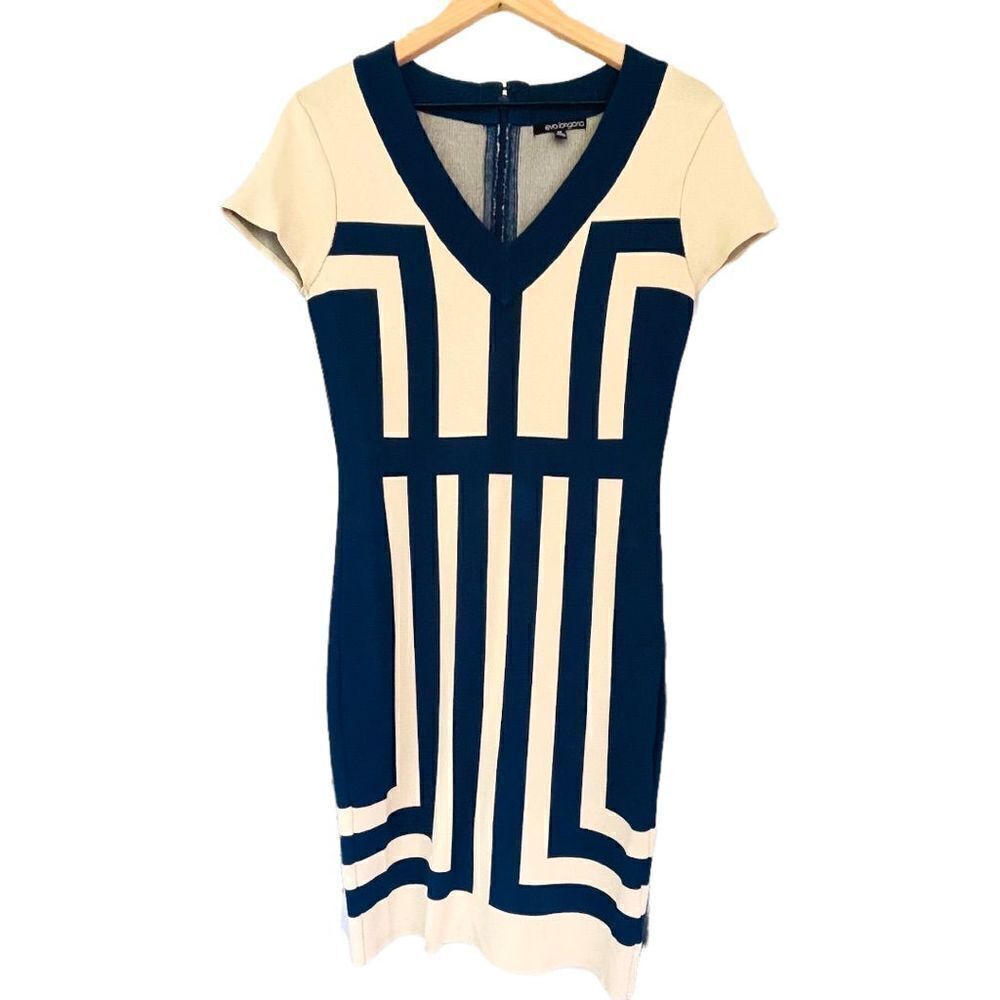 Eva Longoria Striped Dress Size Medium